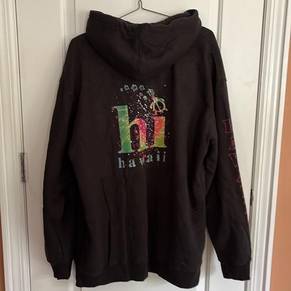 Hawaii Hooded & zipper front Sweatshirt Sz 2X bought in Hawaii - Picture 8 of 9